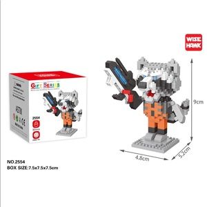 Marvel GOTG Rocket the Raccoon Nano Blocks Kit